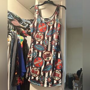 Sourpuss Multicolor Comic Print Tank Dress
